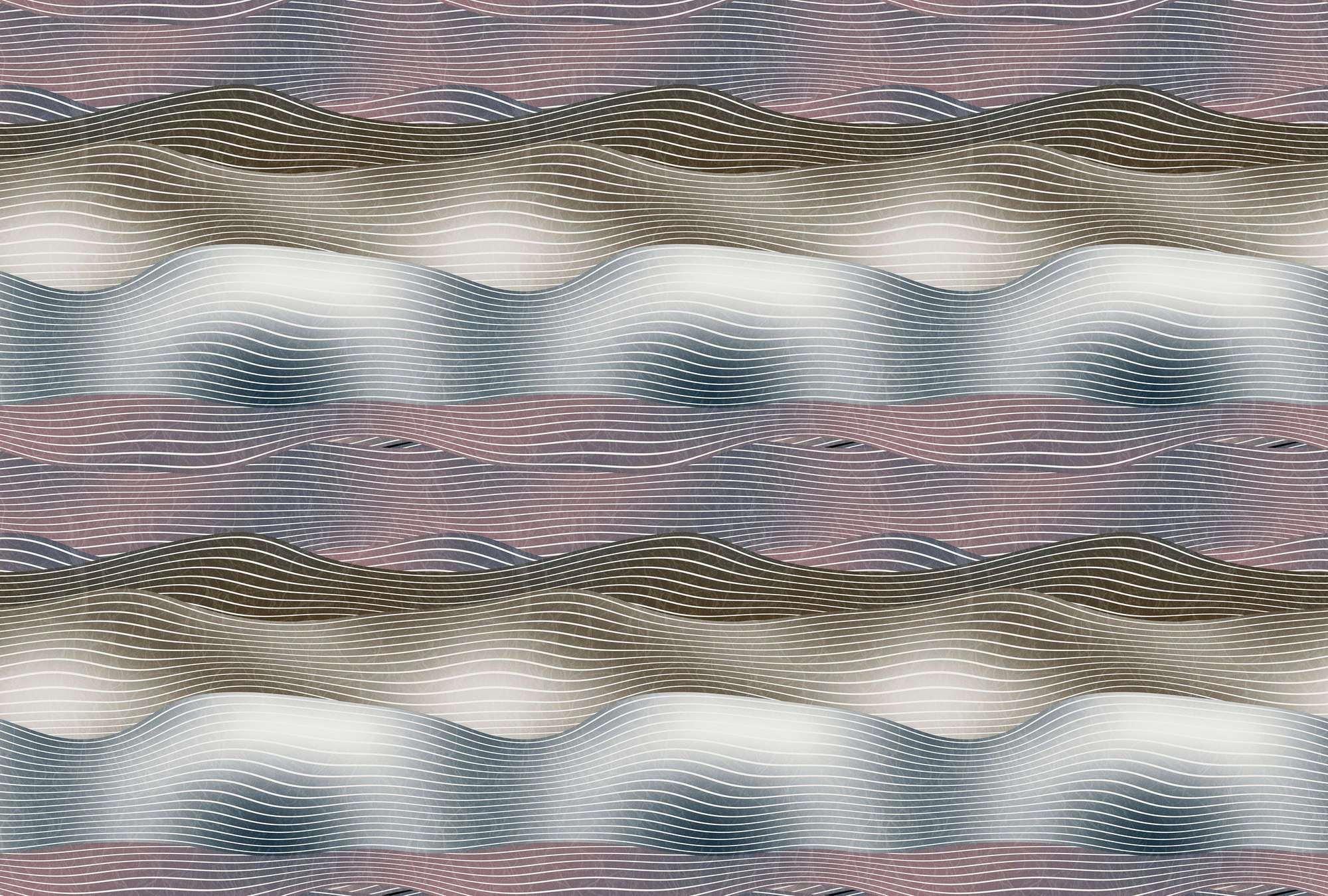             Space 2 - Papier peint rétro Space Design motif vagues
        