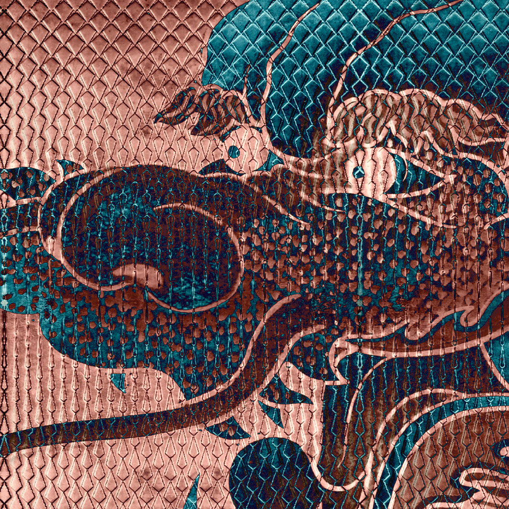             Shenzen 1 - Papier peint dragon Asian Syle avec couleurs métalliques
        