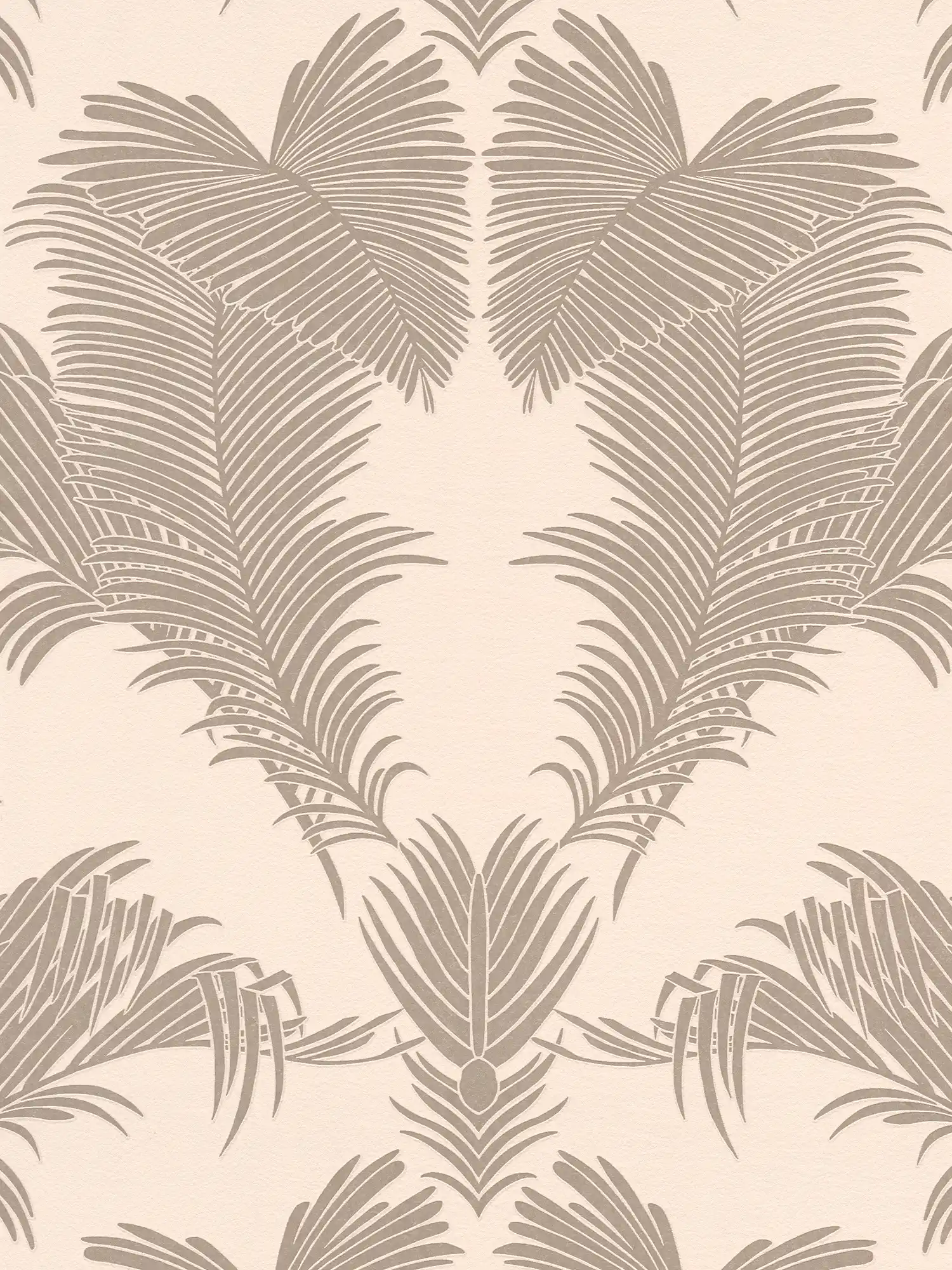 Carta da parati Palm Leaves Rosa con effetto metallizzato e opaco
