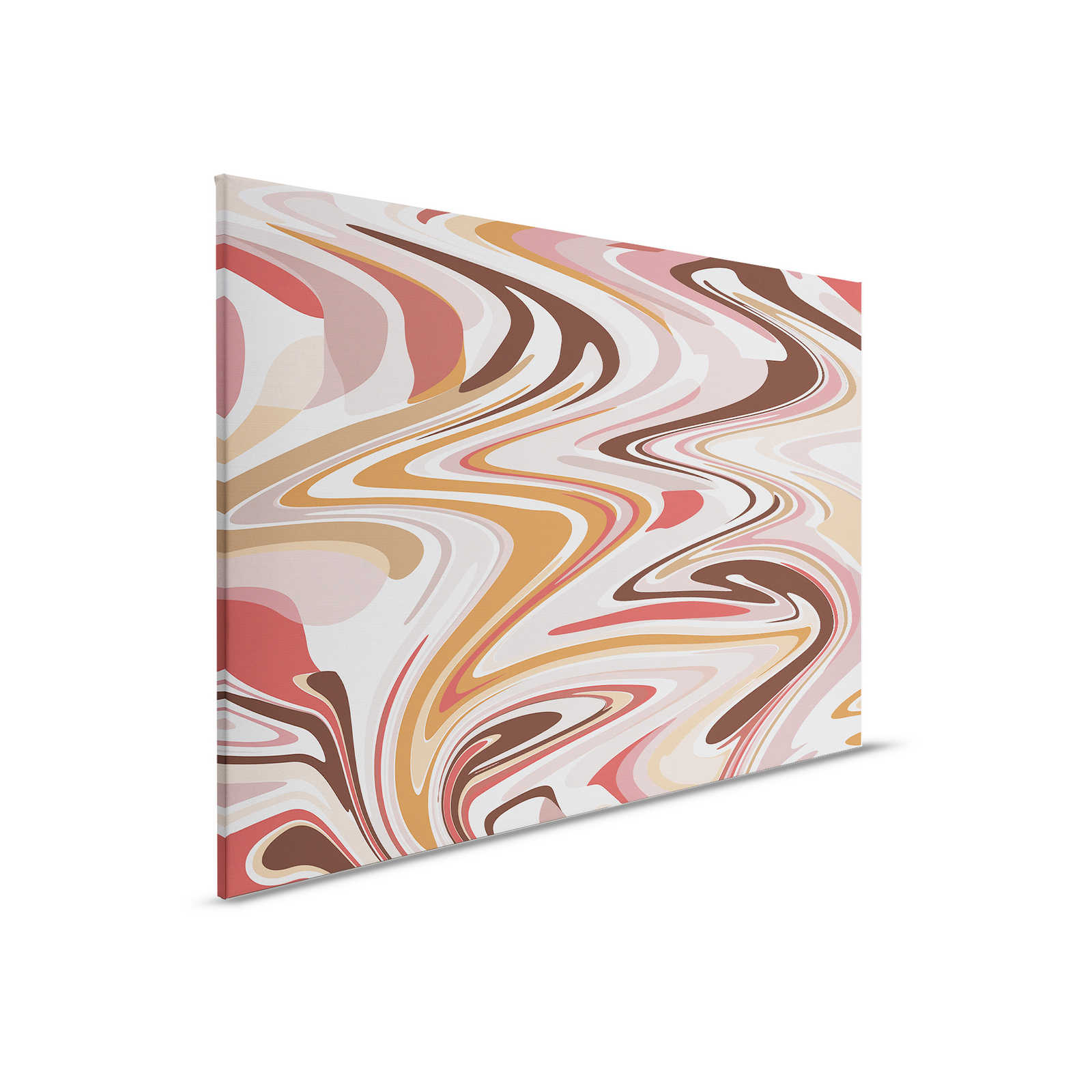         Canvas painting with abstract colour pattern in warm tones - 0.90 m x 0.60 m
    