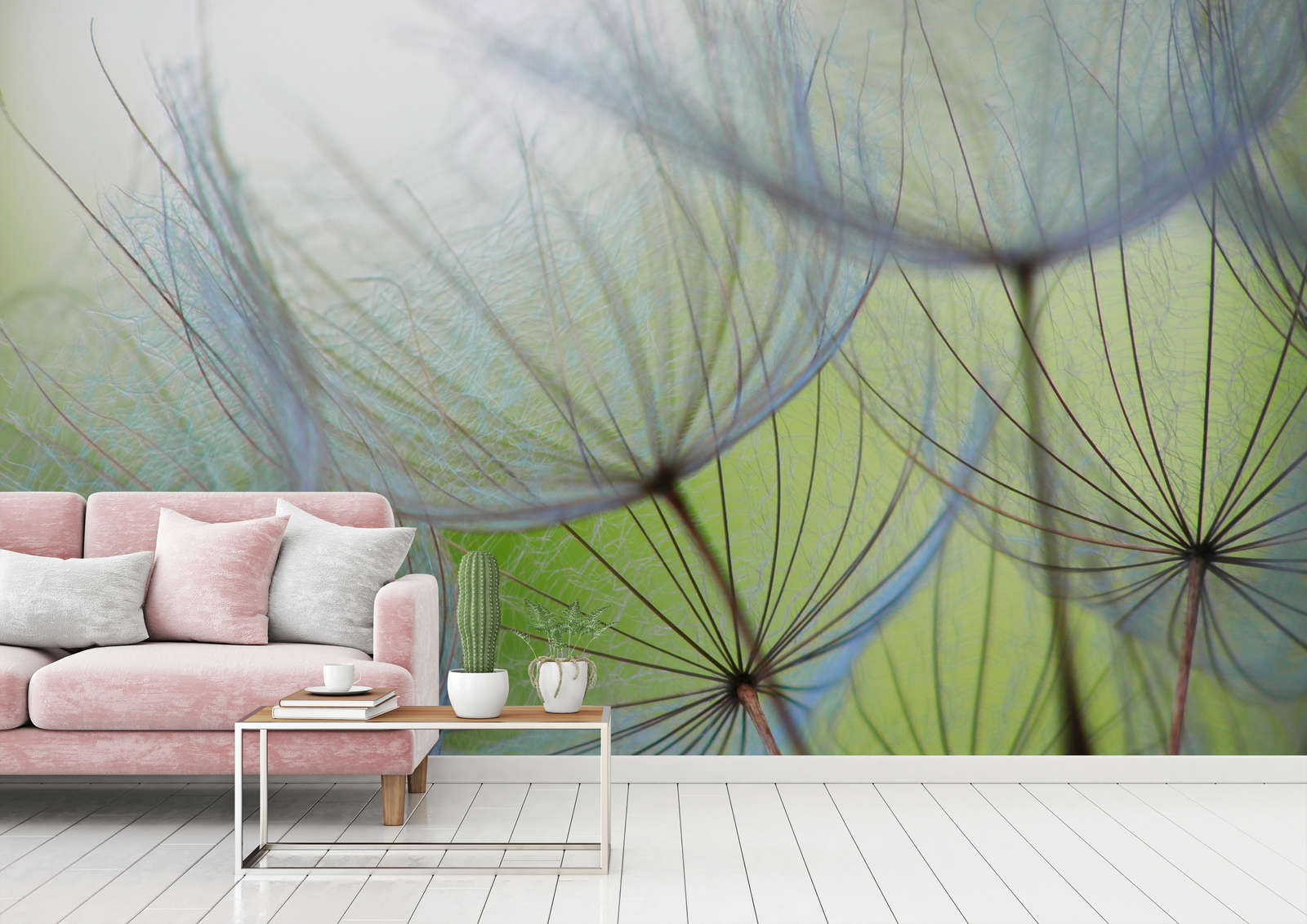             Photo wallpaper detail with dandelions - Matt smooth non-woven
        