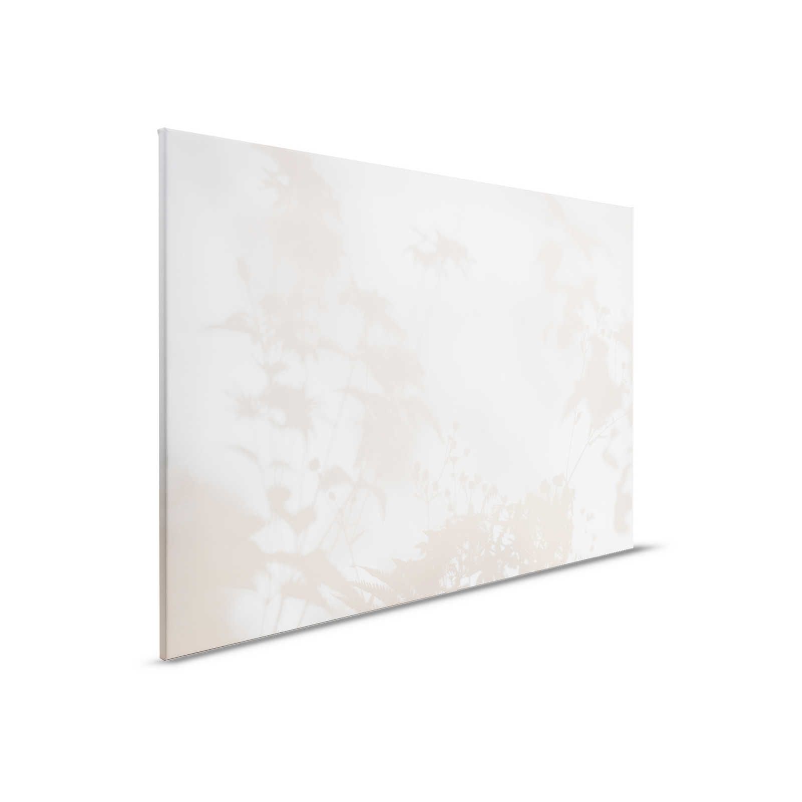 Shadow Room 1 - Naturaleza Cuadro en lienzo Beige y Blanco, diseño difuminado - 0,90 m x 0,60 m
