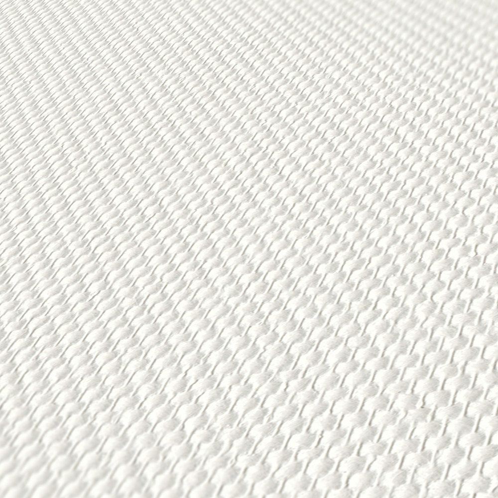             Glasvezel behang met medium dubbele ketting - wit gepigmenteerd voorgeschilderd
        