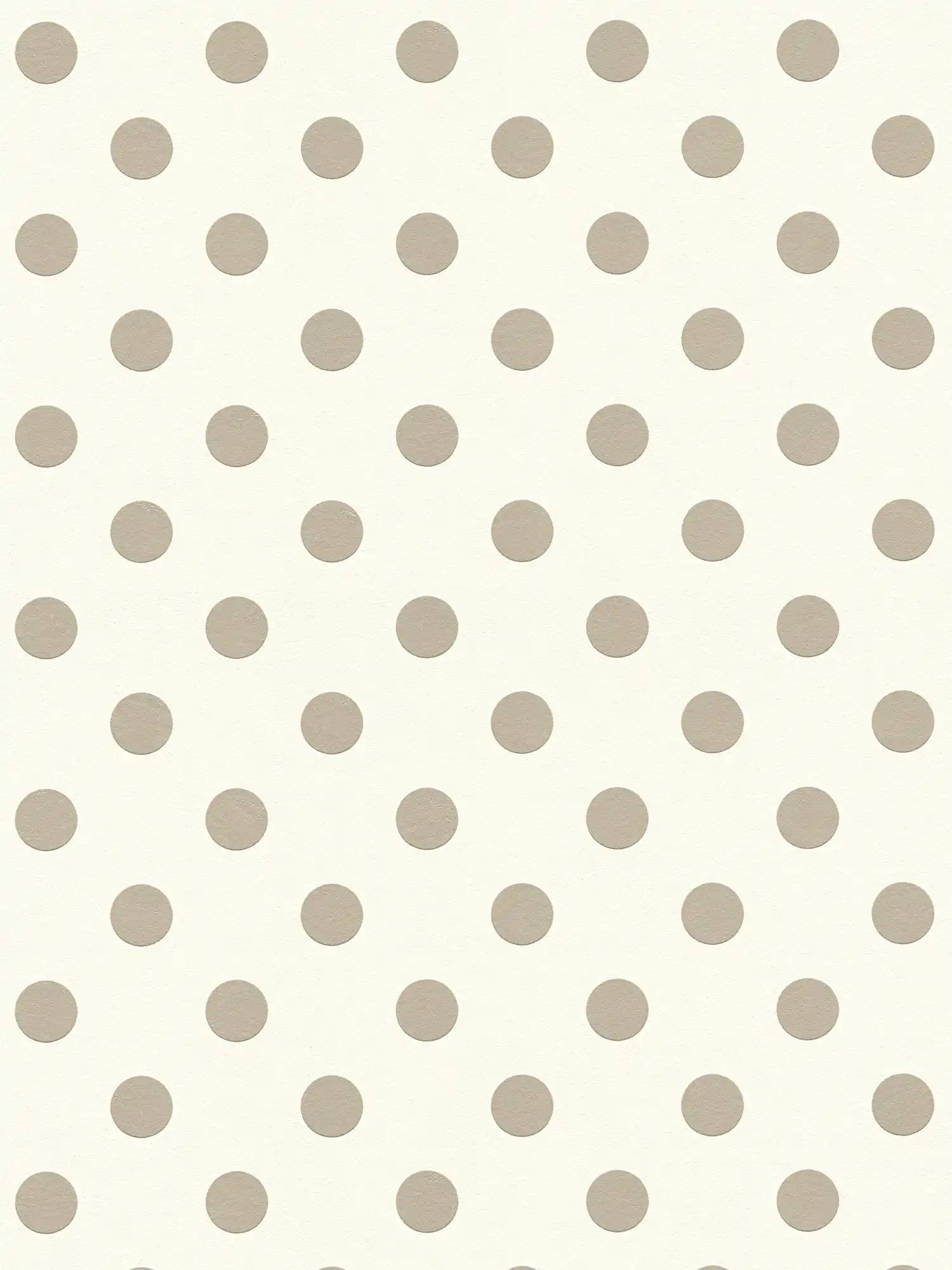 Papier peint intissé points, Polka Dots Design pour chambre d'enfant - beige, rose
