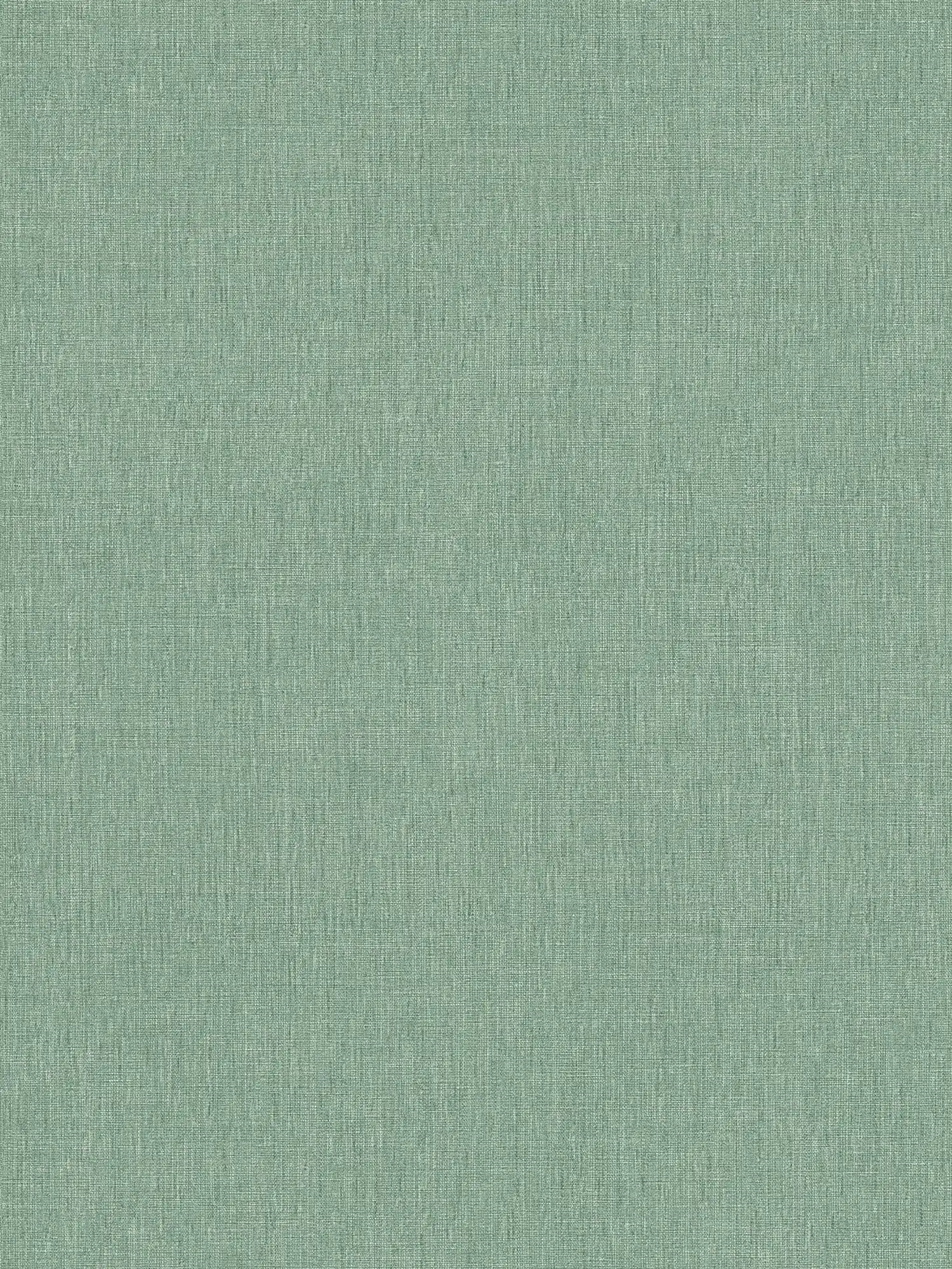 Plain wallpaper in textile look with texture - green
