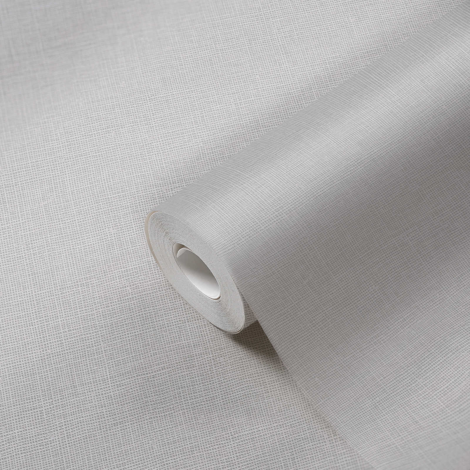             Non-woven wallpaper plain with linen texture - grey
        