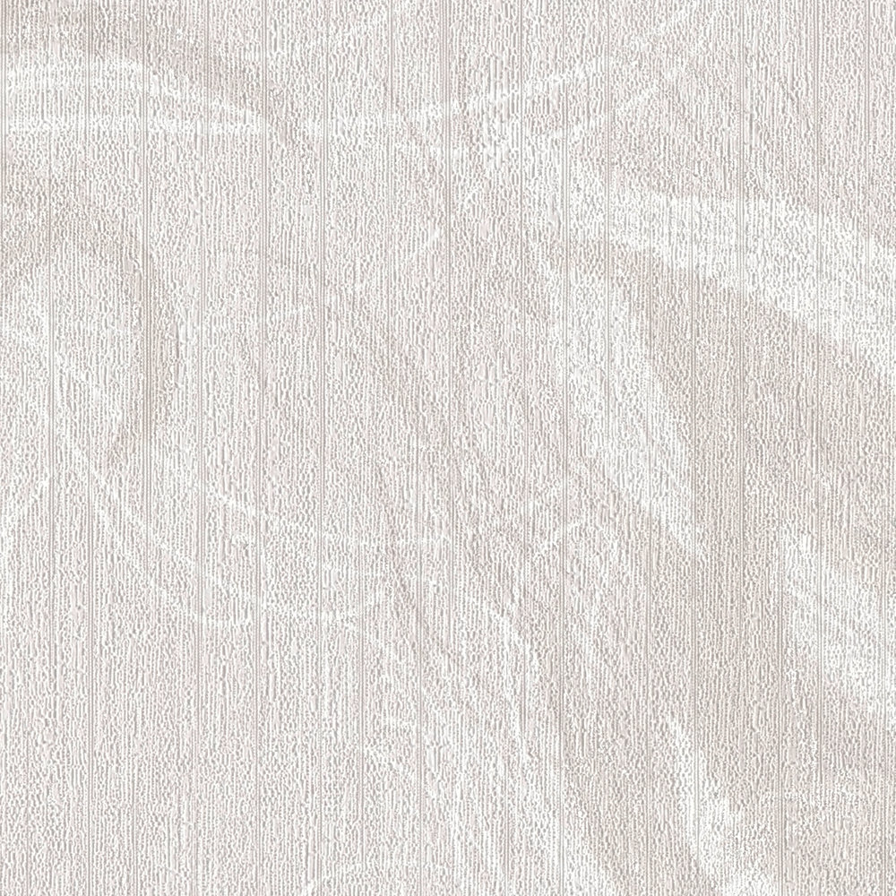             Carta da parati non tessuta con disegno di piume e struttura effetto lucido - bianco, grigio
        