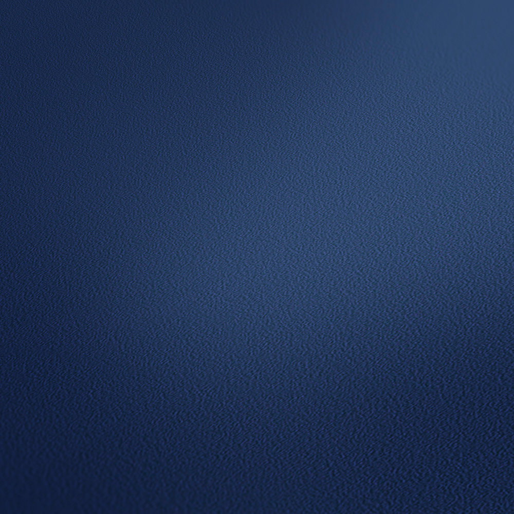             Wallpaper navy blue, plain non-woven with satin finish - Blue
        