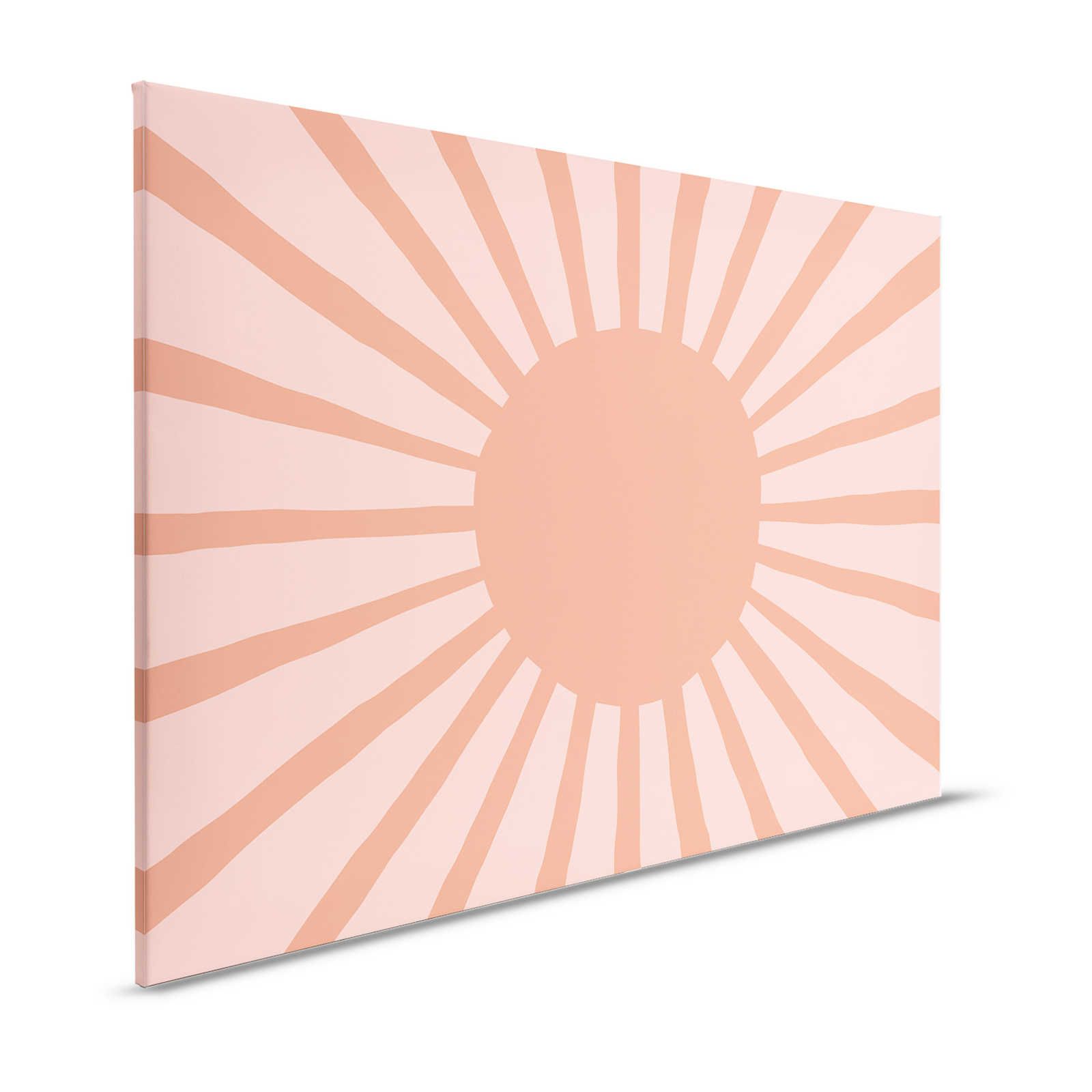 Toile soleil abstrait style peint - 120 cm x 80 cm
