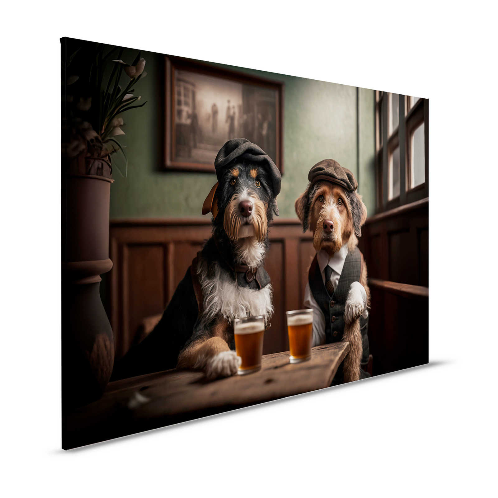 KI Pintura en lienzo »Doggy Bar 3« - 120 cm x 80 cm
