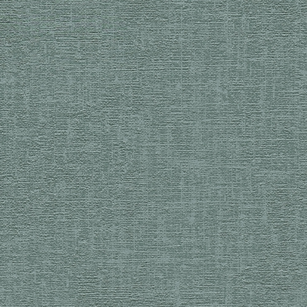             Papier peint uni chiné avec aspect textile - Vert
        