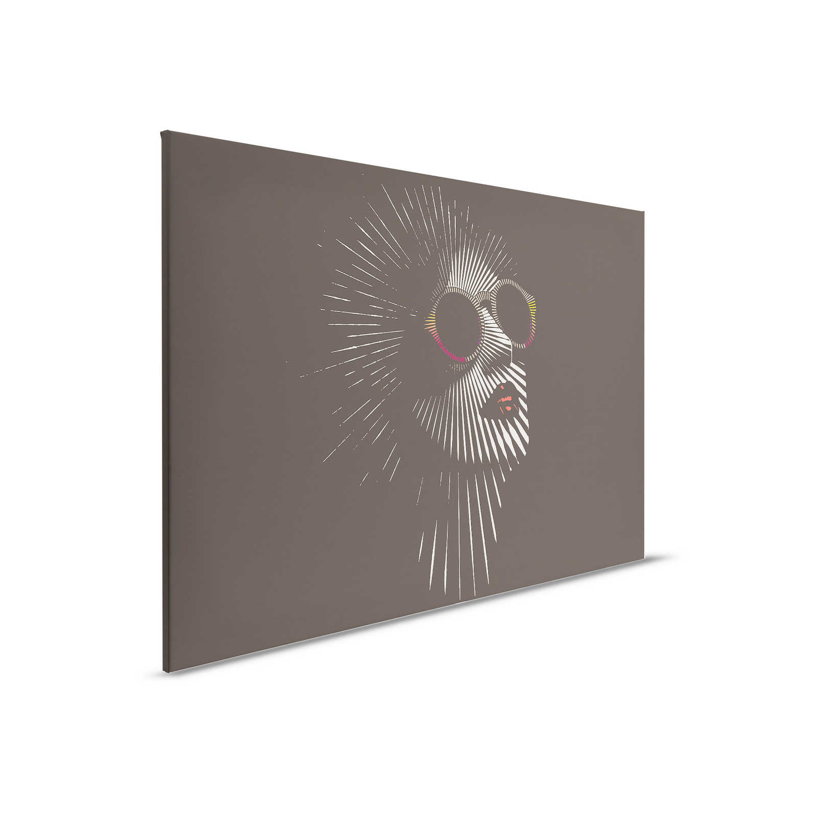         Canvas painting Woman with sunglasses from line pattern | grey, colourful - 0,90 m x 0,60 m
    