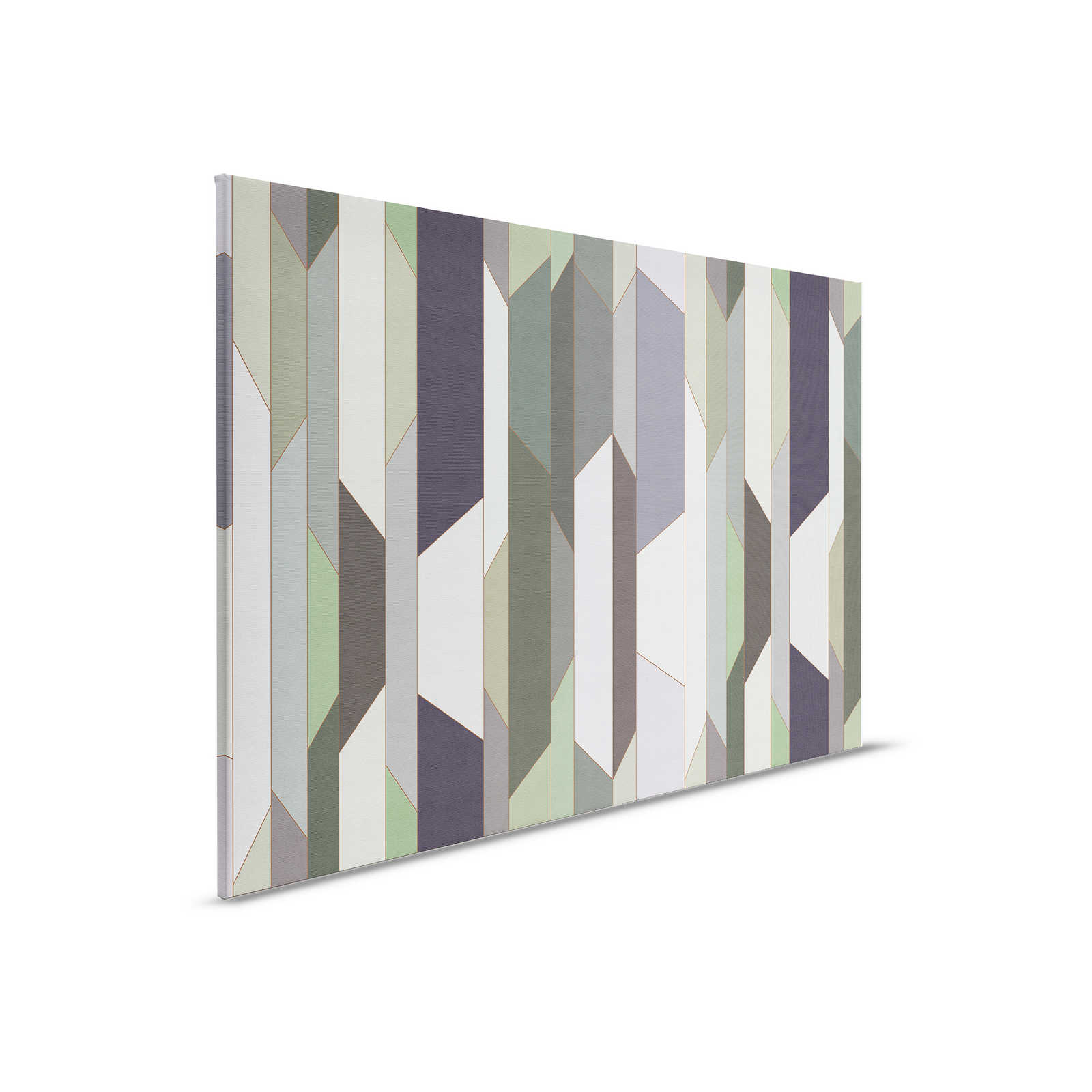         Fold 1 - Canvas painting with retro style stripe design - 0.90 m x 0.60 m
    