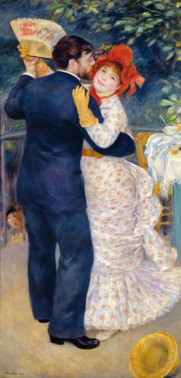             Pierre Auguste Renoir "Dans op het platteland" Muurschildering
        