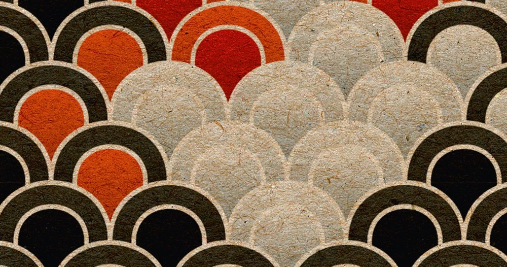             Koi 1 - Carta da parati per laghetti Koi scuri - Natura qualita consistenza in cartone - Beige, rosso | Perla liscia in pile
        