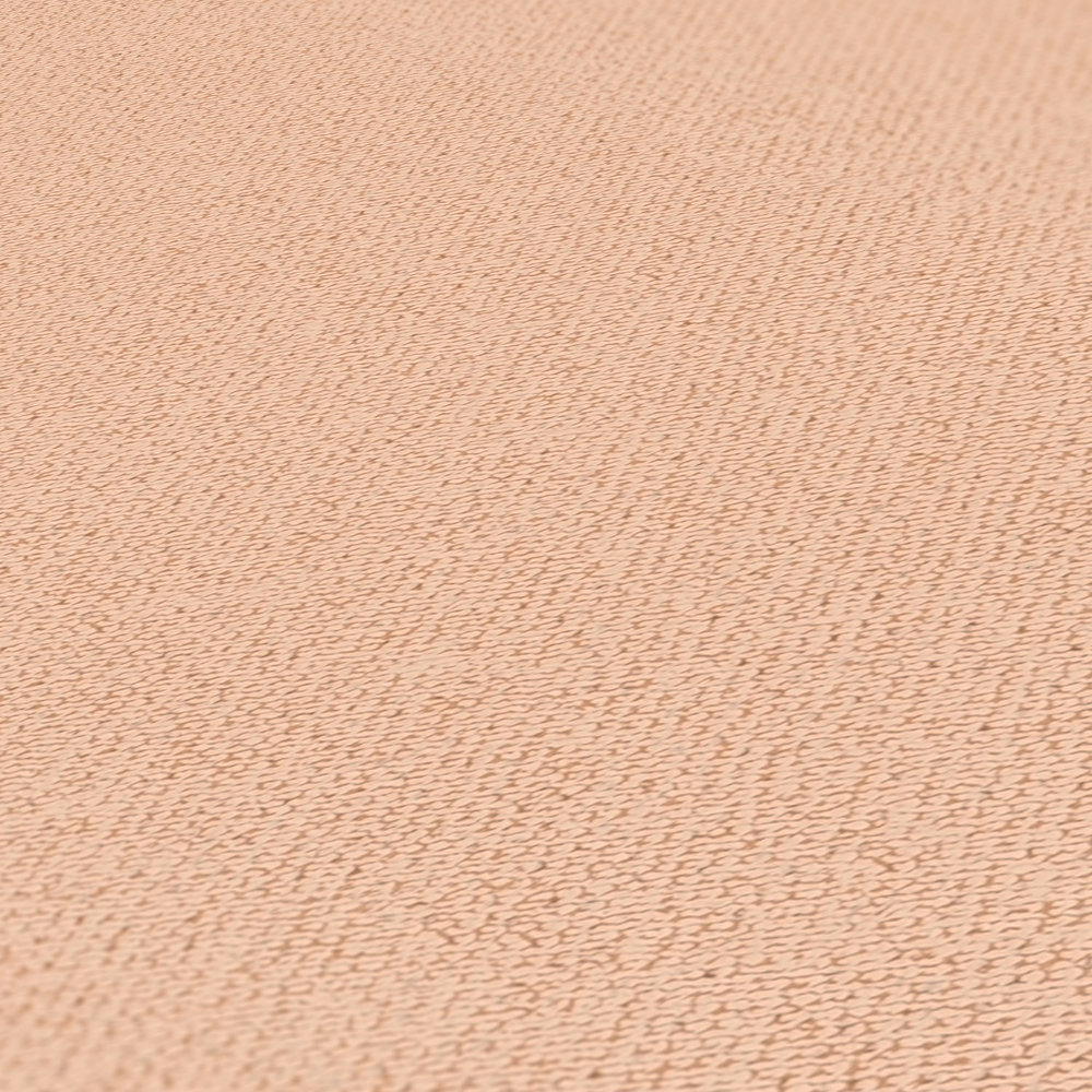             Papel pintado de textura moteada con motivo de lino en mate - naranja, salmón
        