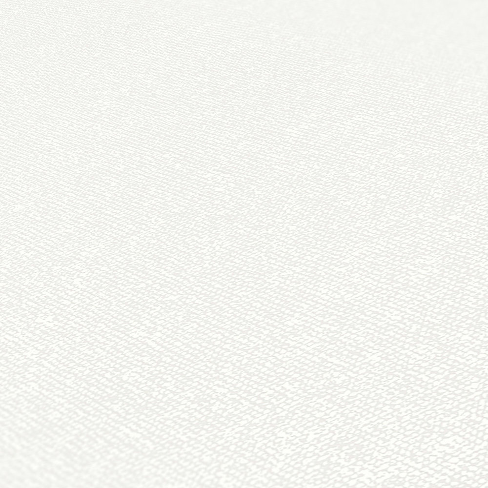             Papel pintado de aspecto textil liso - blanco, crema
        
