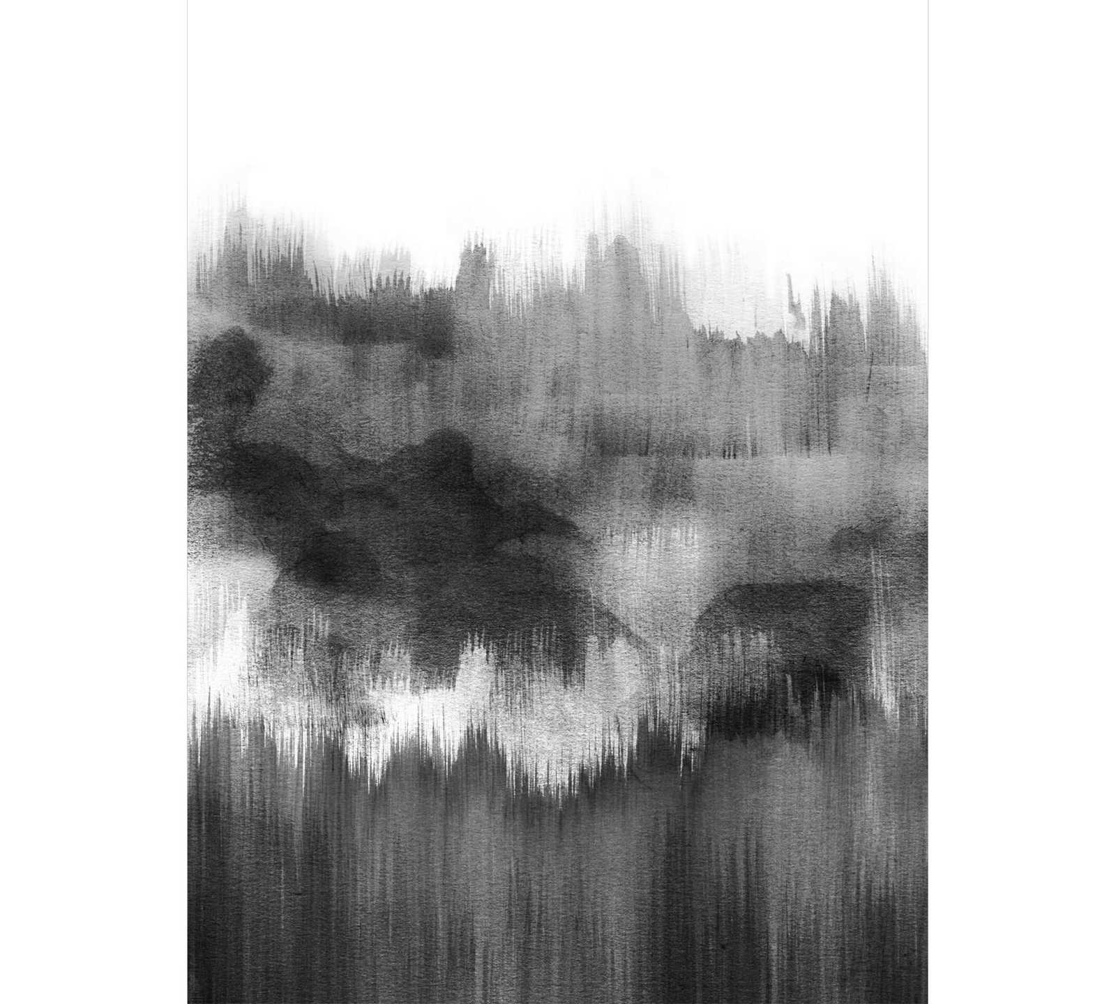         Photo wallpaper narrow brush stroke black white
    