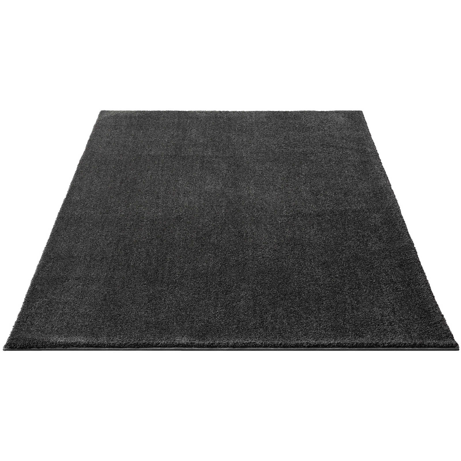 Zacht kortpolig tapijt in antraciet - 290 x 200 cm

