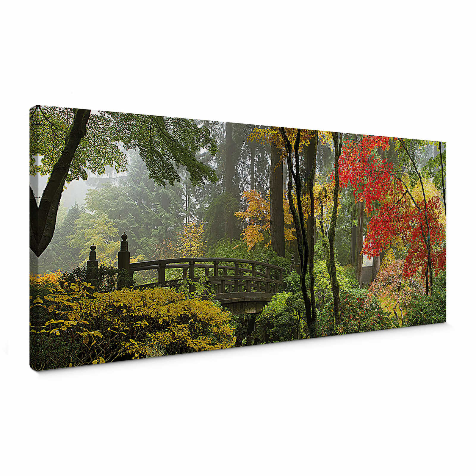         Canvas print Japanese garden in autumn – green
    