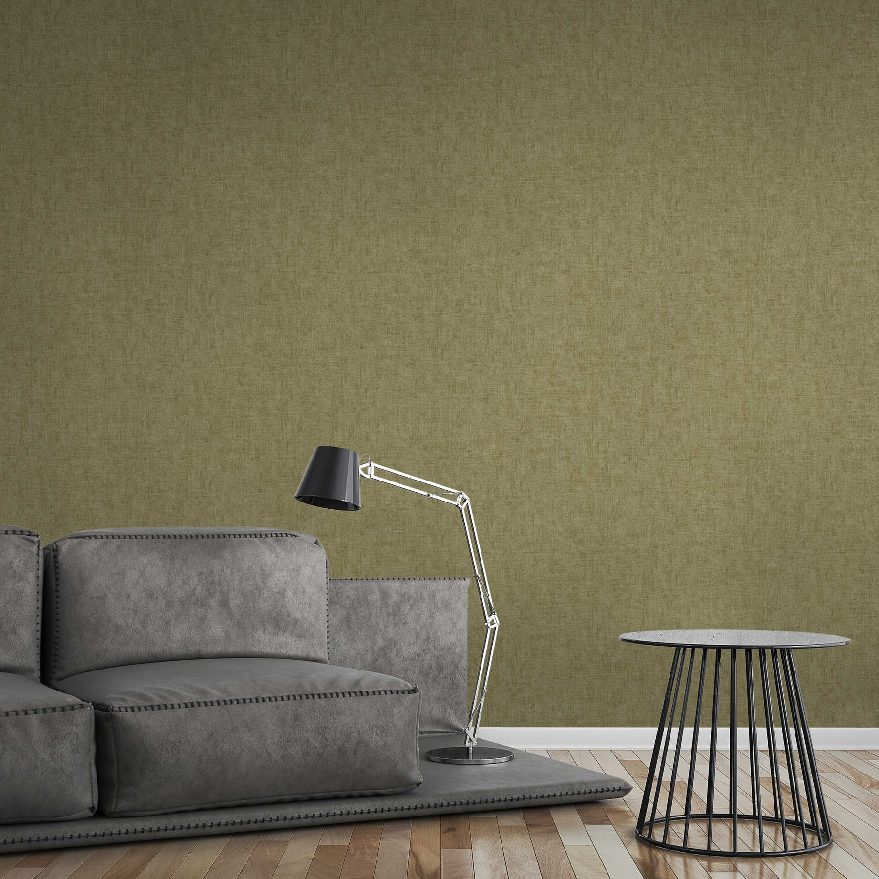             Olive green wallpaper mottled, matte & with texture pattern
        