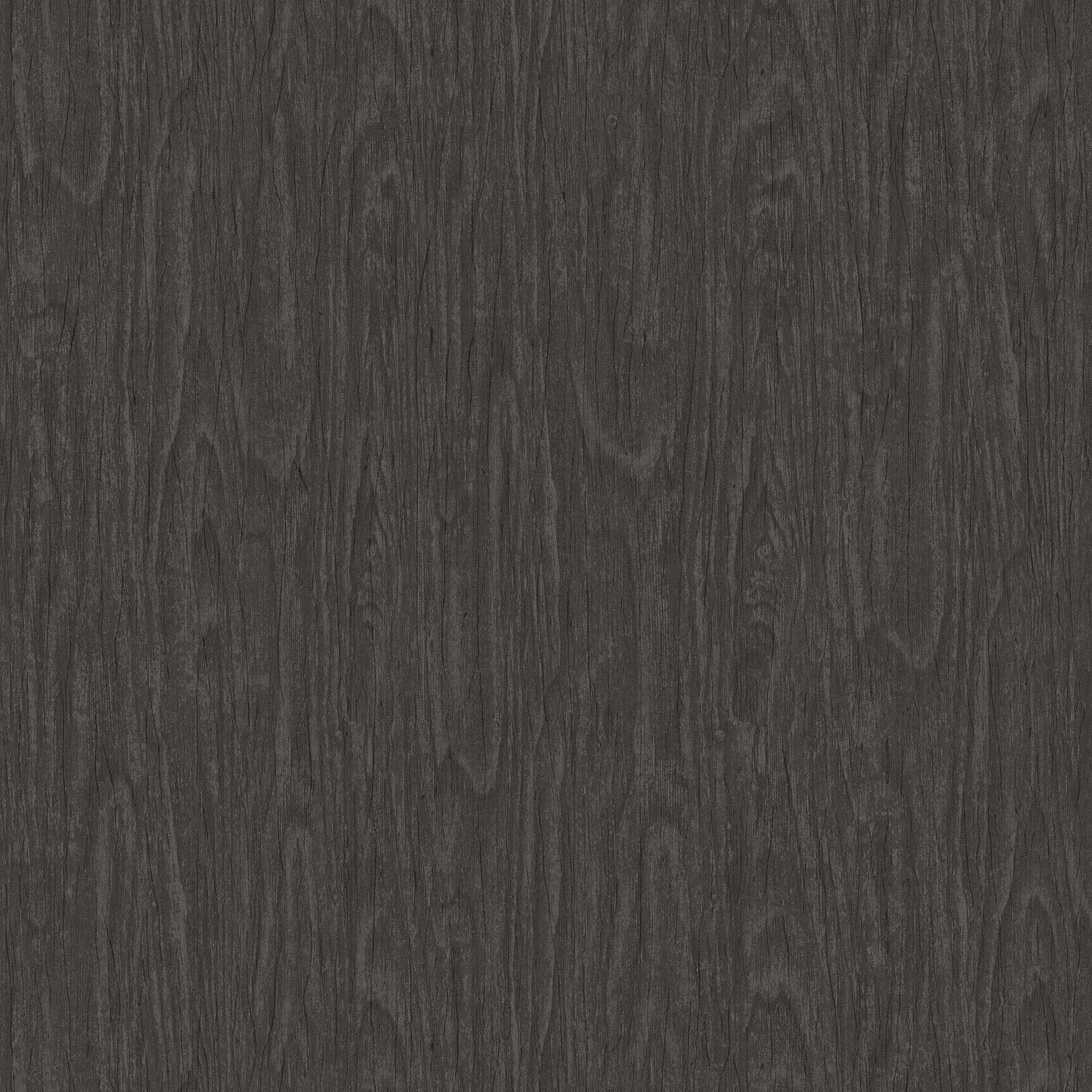 VERSACE Home Papier peint aspect bois réaliste - gris, noir
