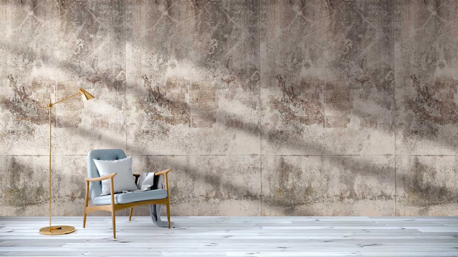             behang nieuwigheid | motief behang betonnen muur rustiek met used look
        