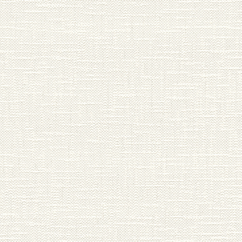             Retro wallpaper with linen look & fabric texture - white
        