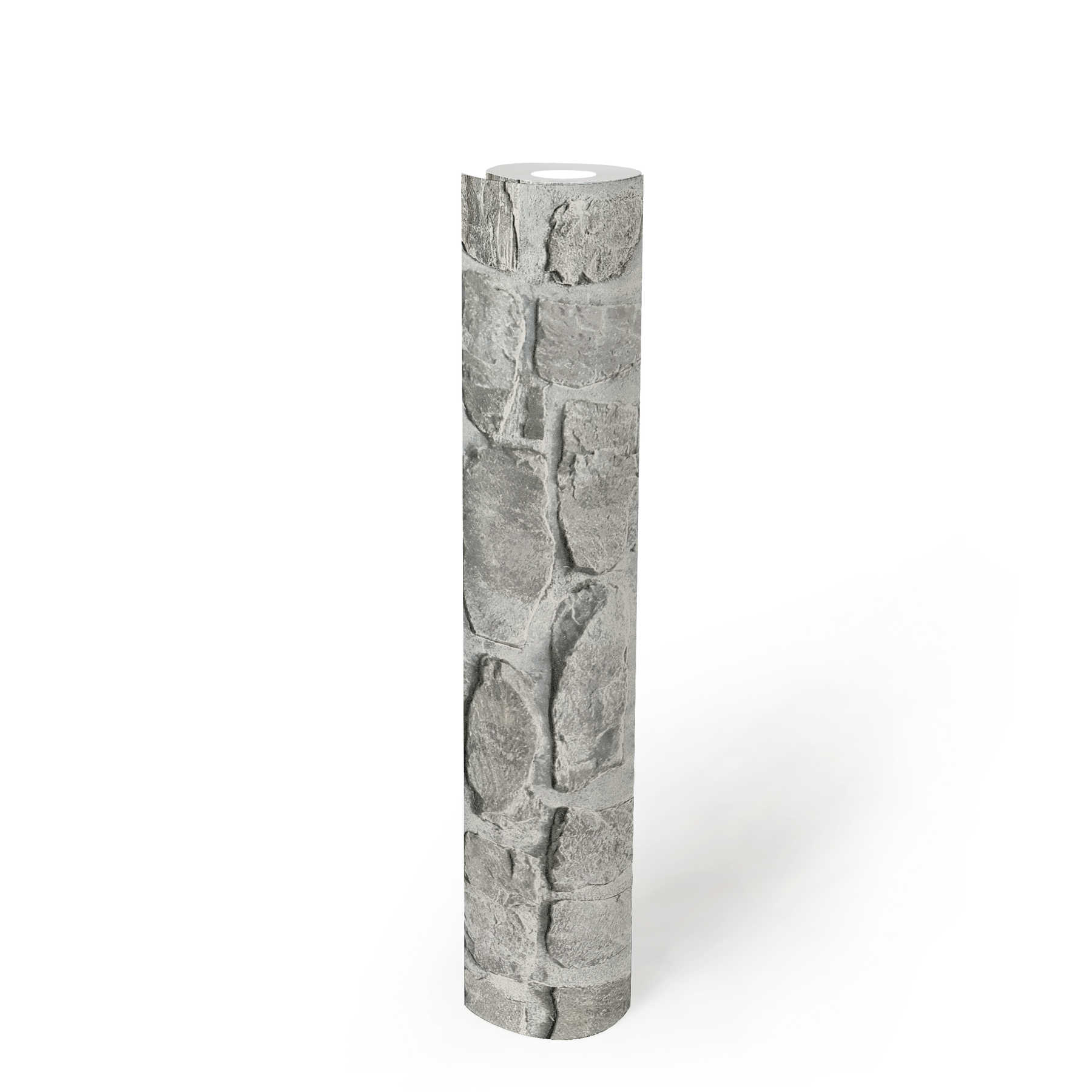             Steenvliesbehang met natuursteenmotief - grijs, beige
        