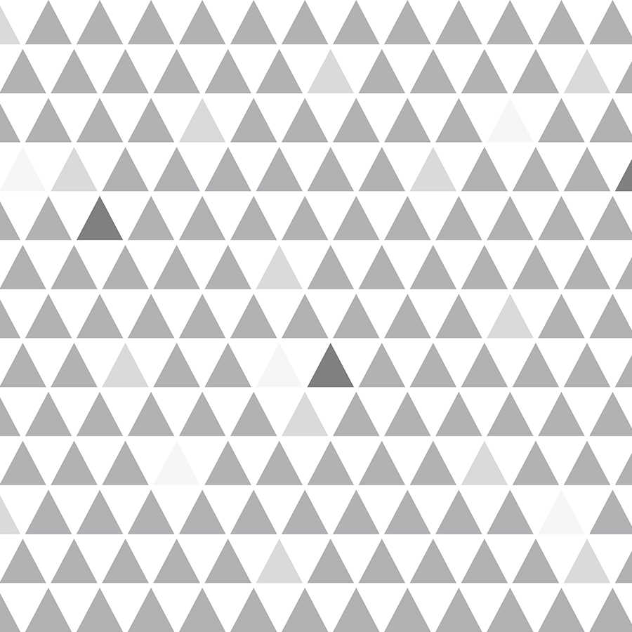 Papel pintado de diseño triángulos pequeños gris sobre vellón liso mate

