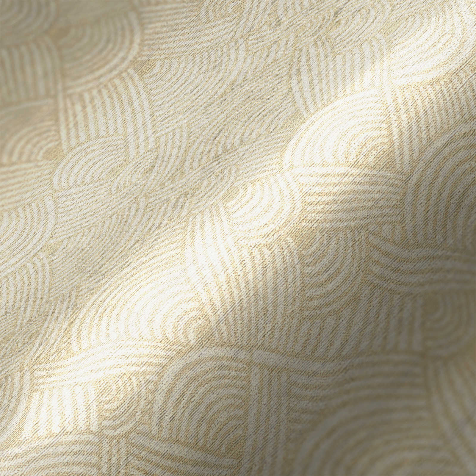             Papier peint intissé Lichen Design dans le style ethnique - crème, blanc
        