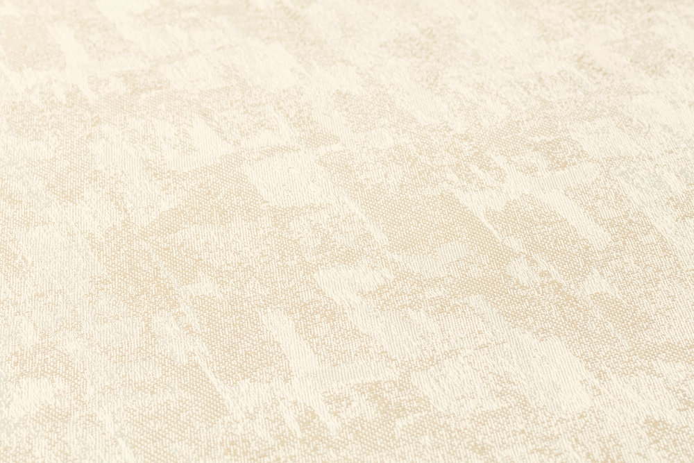             Retro behang met abstract crème-beige patroon
        