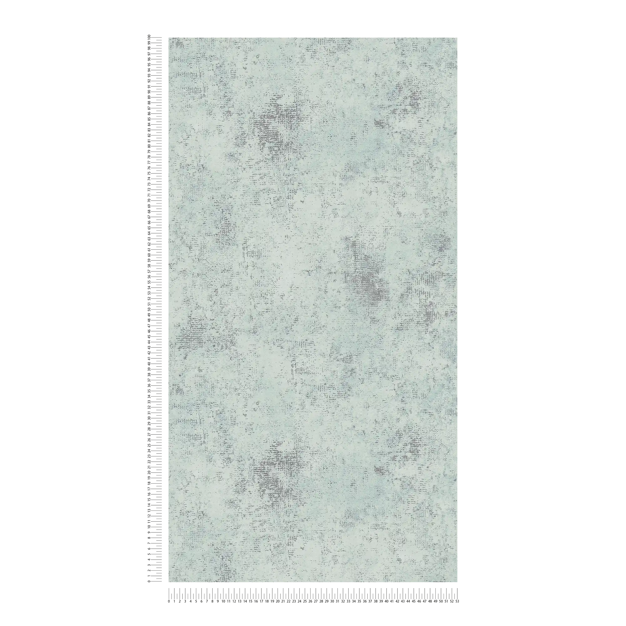             Rustic plaster look wallpaper with structure - blue, green, grey
        