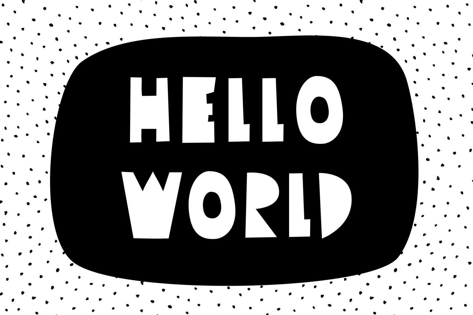             Canvas for children's room with lettering "Hello World" - 120 cm x 80 cm
        