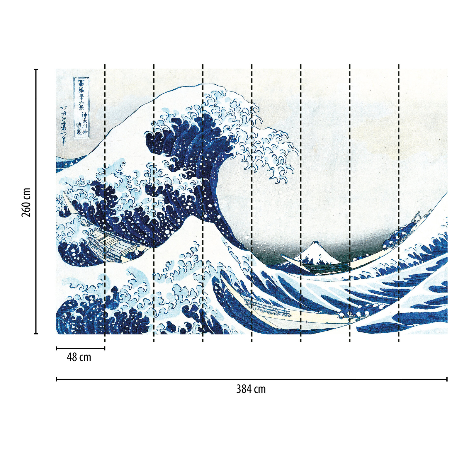             Photo wallpaper drawn wave - Blue
        