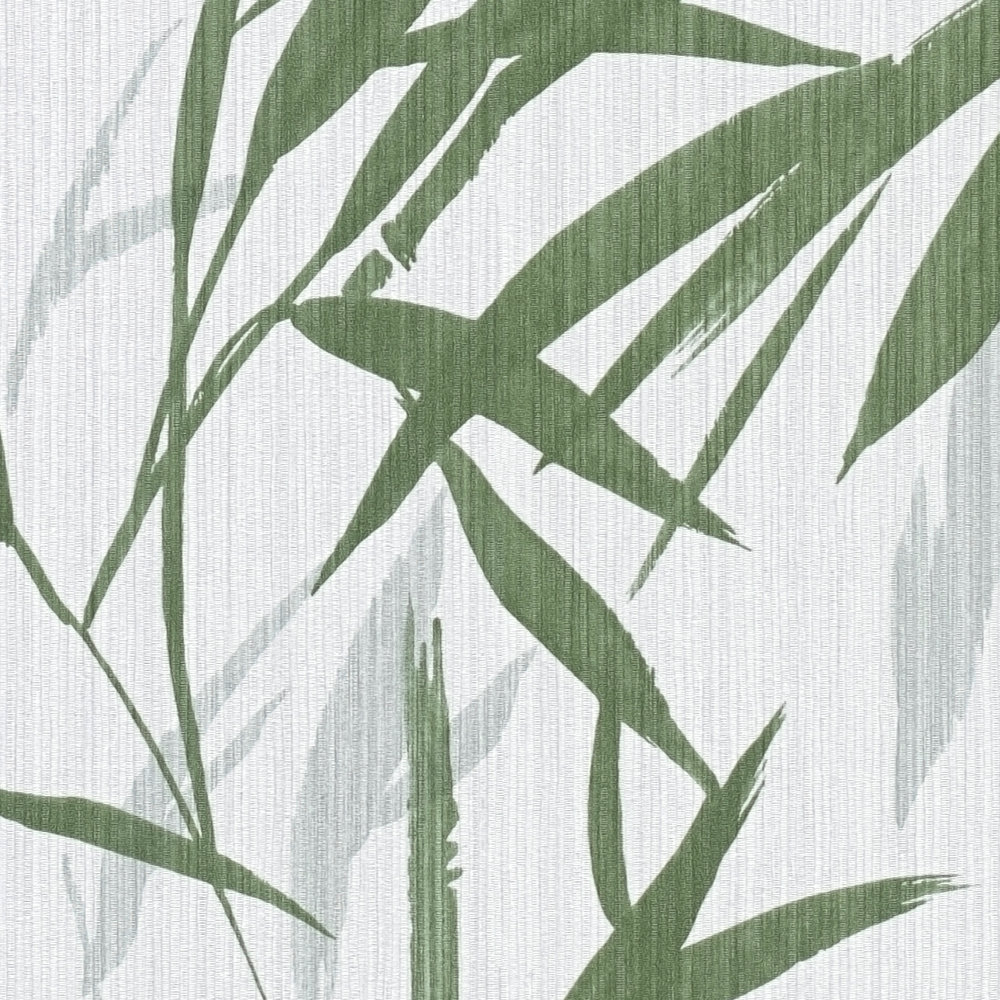             MICHALSKY vliesbehang natuurlijk bamboepatroon - crème, groen
        