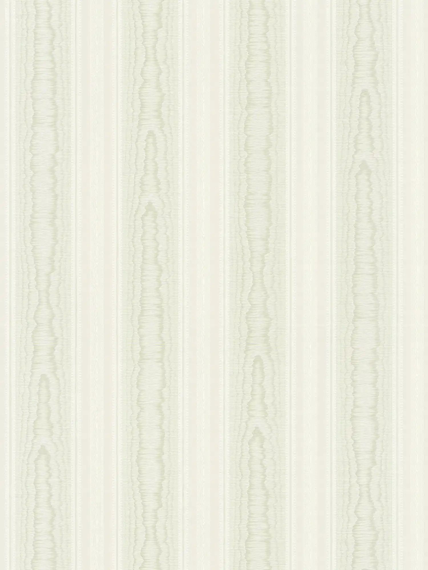 Luxury stripes wallpaper with moiré design - green, white
