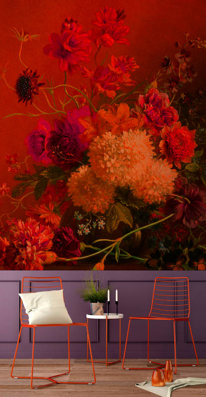             Papel pintado de neón con bodegón de flores - Walls by Patel
        