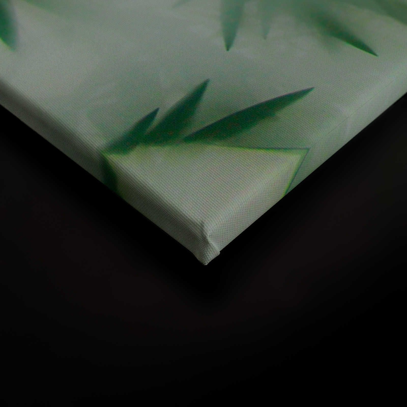             Panda Paradise 1 - Quadro su tela di bambù Foglie verdi nella nebbia - 0,90 m x 0,60 m
        