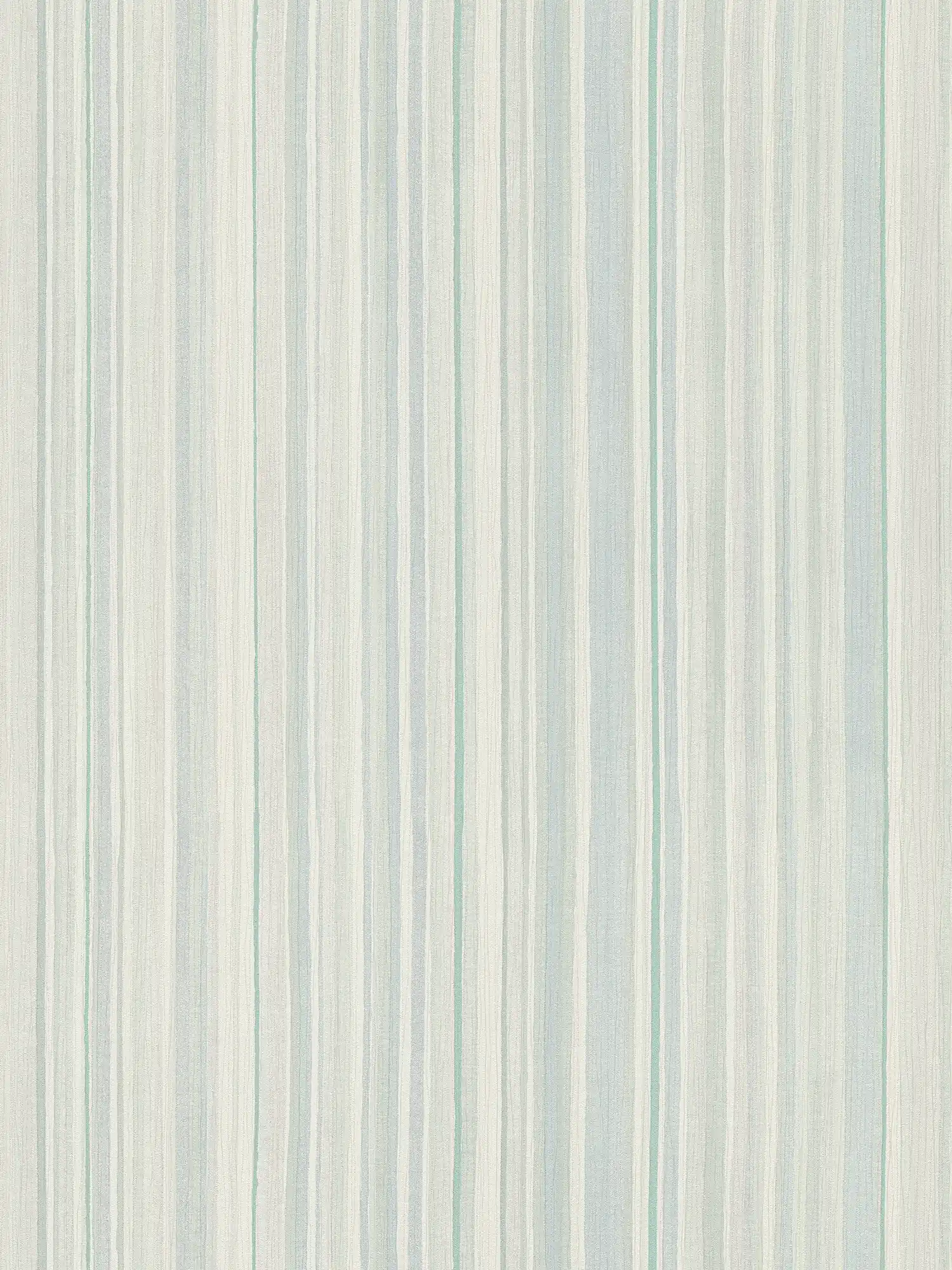 Striped wallpaper with line pattern - blue, green, grey
