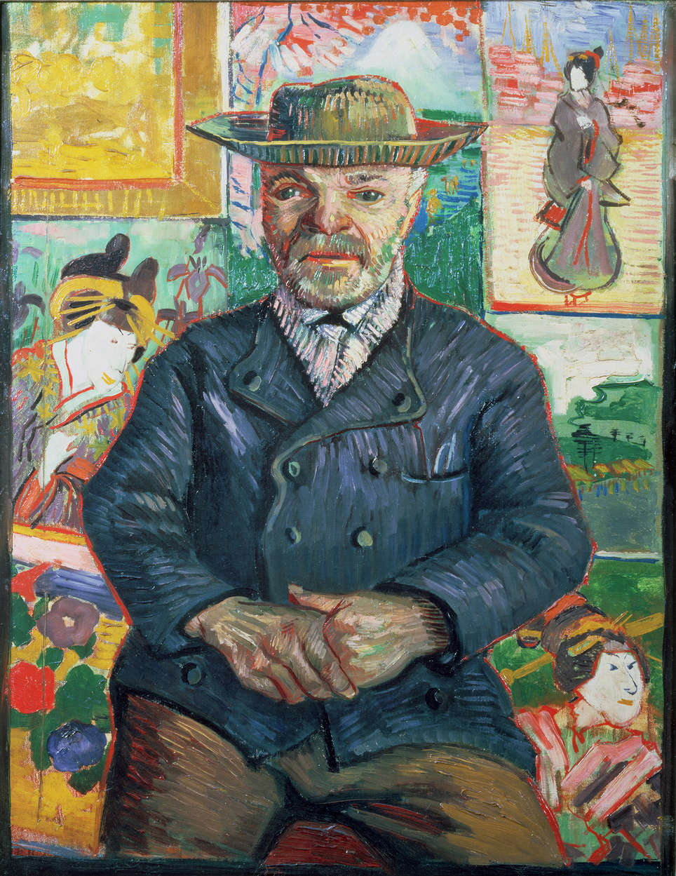             Pere Tanguy" muurschildering door Vincent van Gogh
        