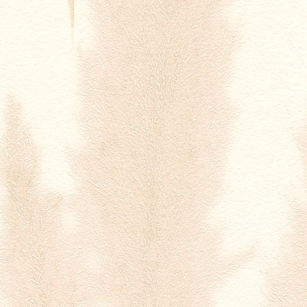             Papier peint avec motif d'herbe à lampions - beige, crème
        