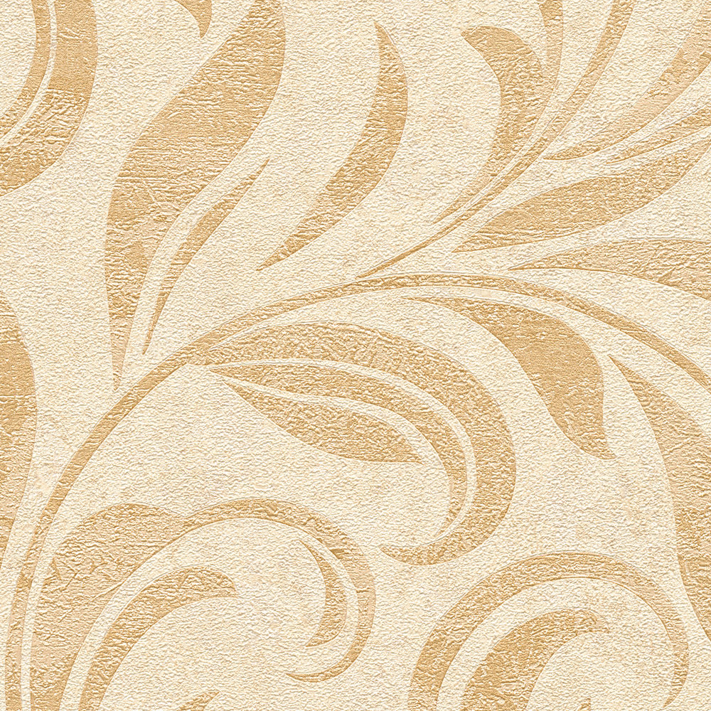             Papier peint motif métallique avec structure & hachures de couleur - beige, crème, métallique
        