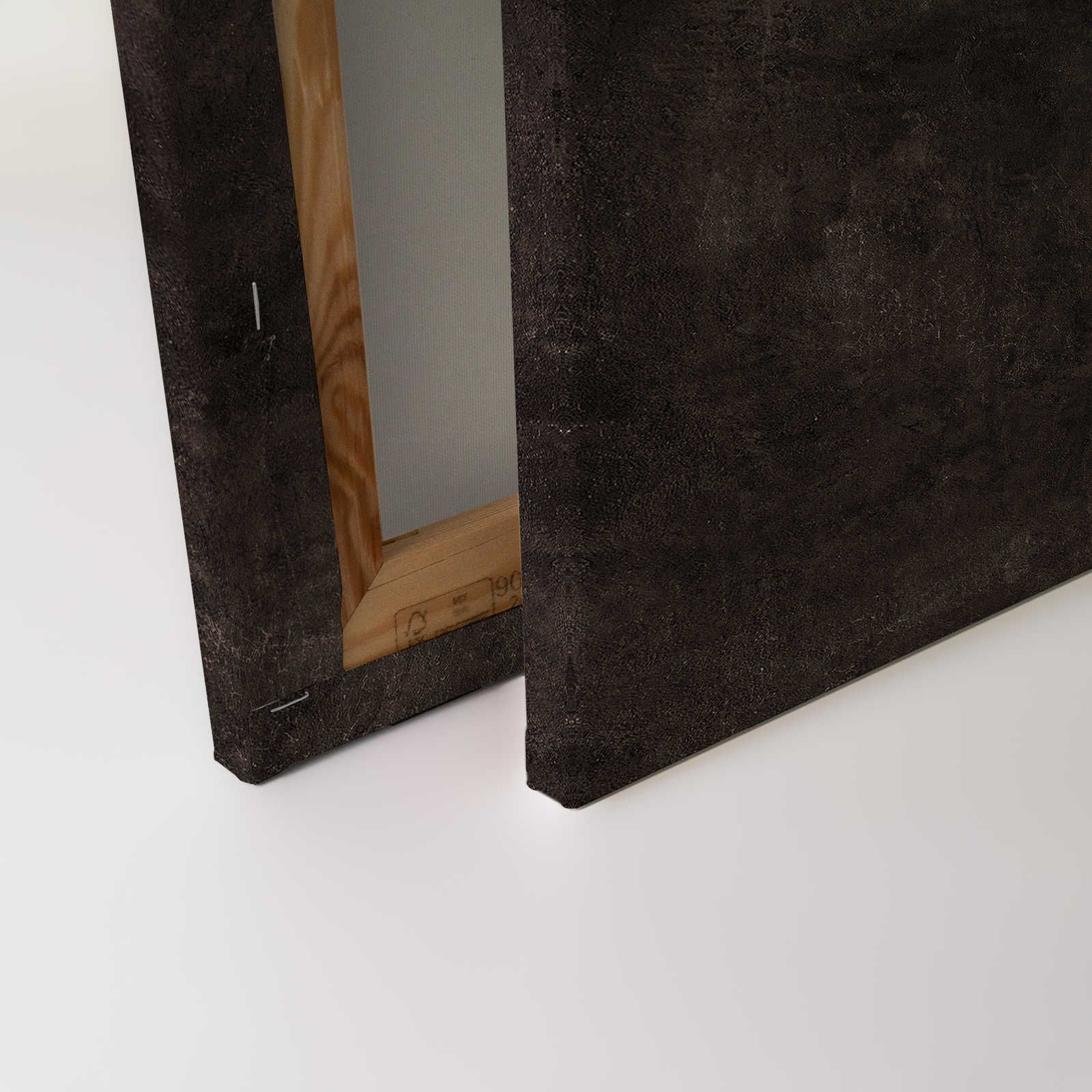             Palomas Room 2 - Quadro su tela nera Ritratto astratto - 0,90 m x 0,60 m
        