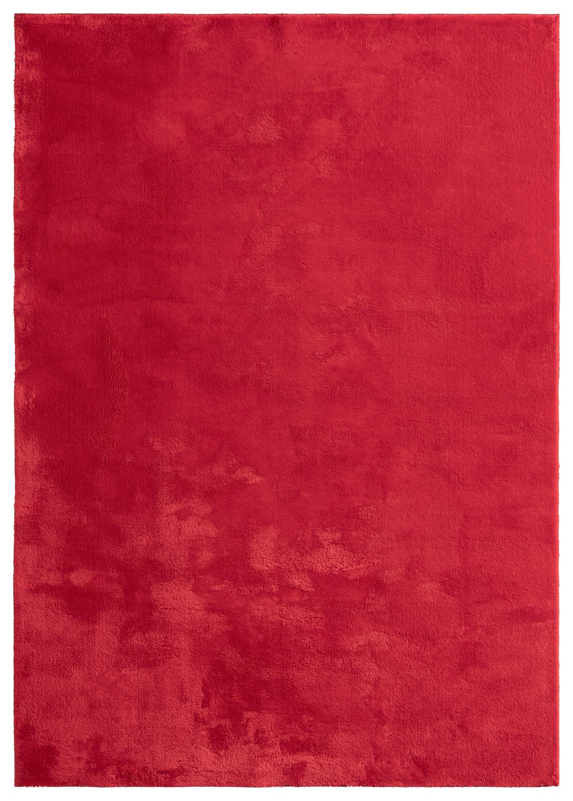             Round high pile carpet in red - Ø 120 cm
        