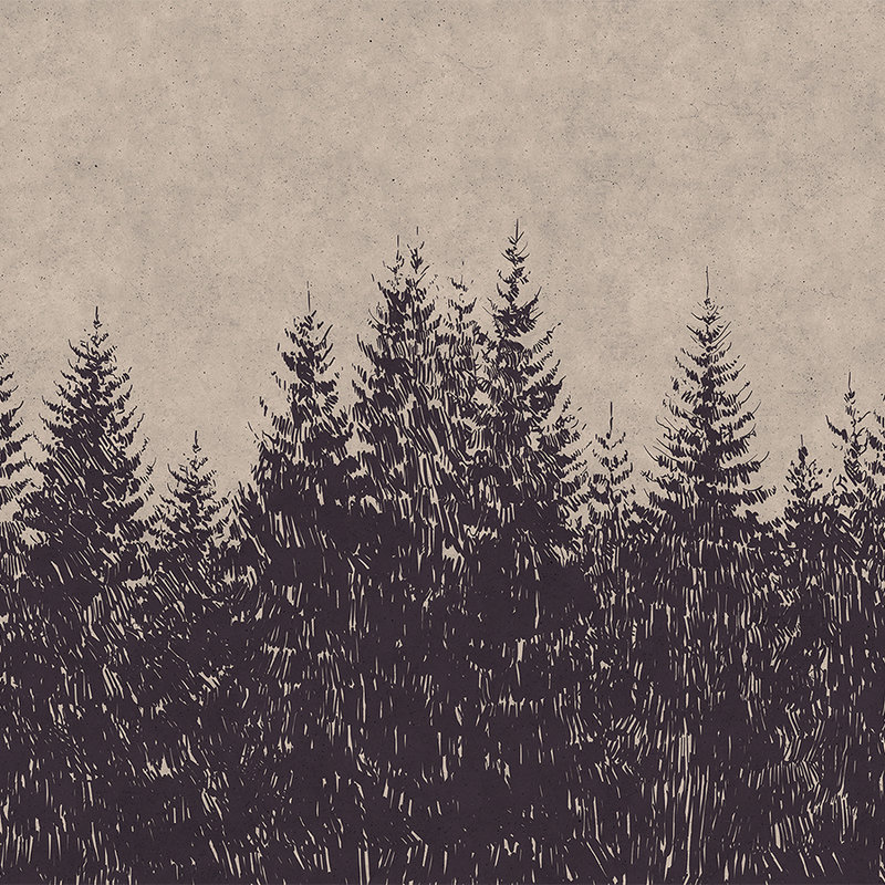         Photo wallpaper forest fir trees in drawing style - Walls by Patel
    