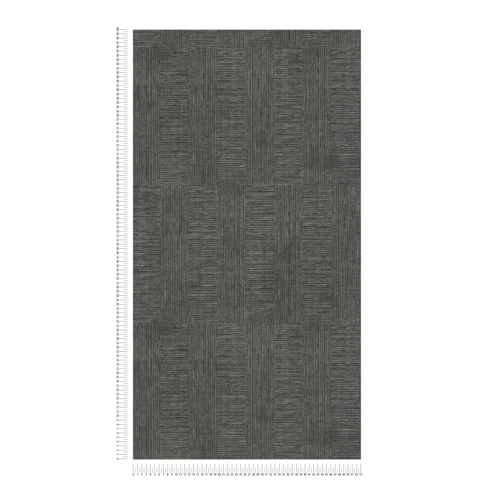             Papier peint effet bois texture chinée - métallique, noir
        