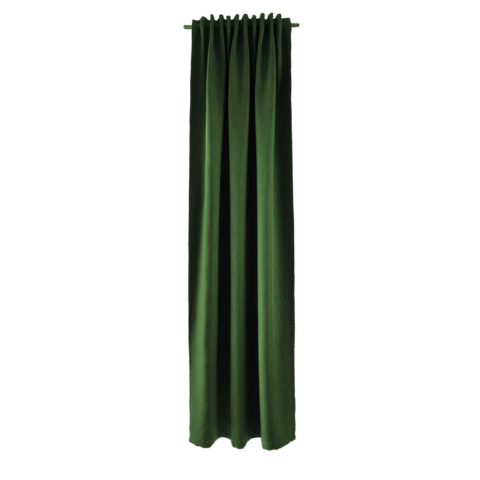 Echarpe décorative à passants 140 cm x 245 cm fibre synthétique vert foncé
