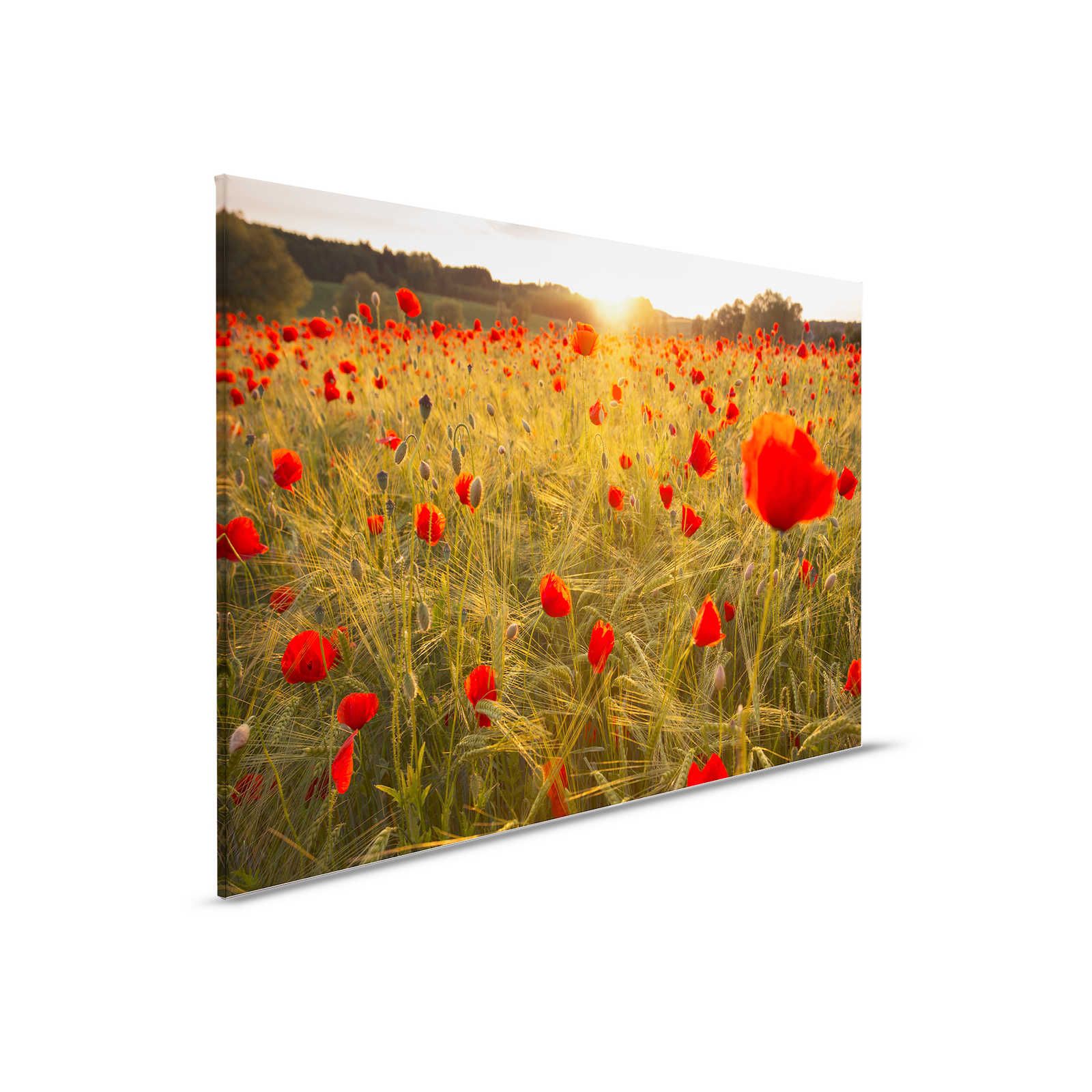         Canvas painting Landscape with poppy meadow - 0,90 m x 0,60 m
    