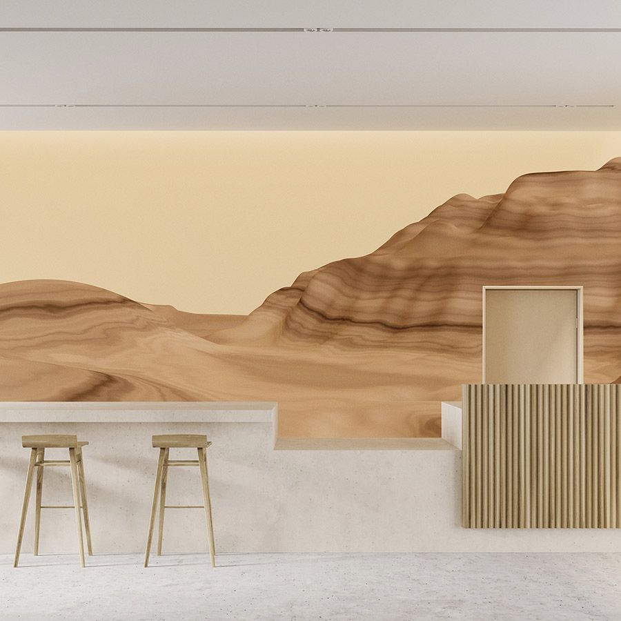 papier peint en papier panoramique »luke« - paysage abstrait du désert - intissé premium lisse et légèrement brillant
